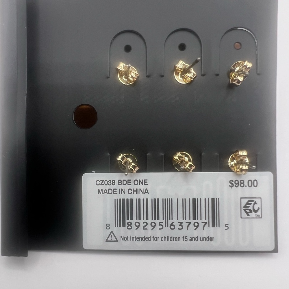 NWT Coach C Initial Stud Earrings Set - Picture 5 of 15
